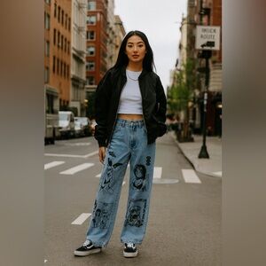 EUC Anime Jeans Size Large